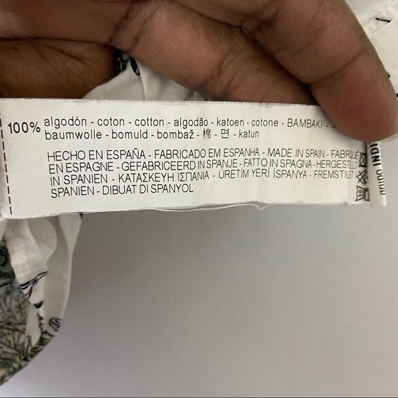 Zara Basic Desert Print Side Tie Top Sz XS - Picture 7 of 8